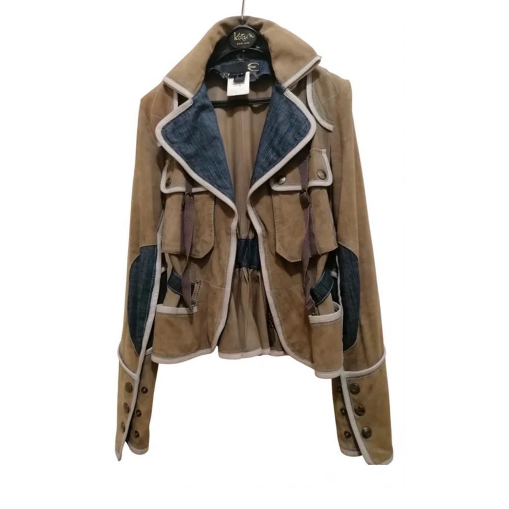 Just cavalli leather jacket y2k